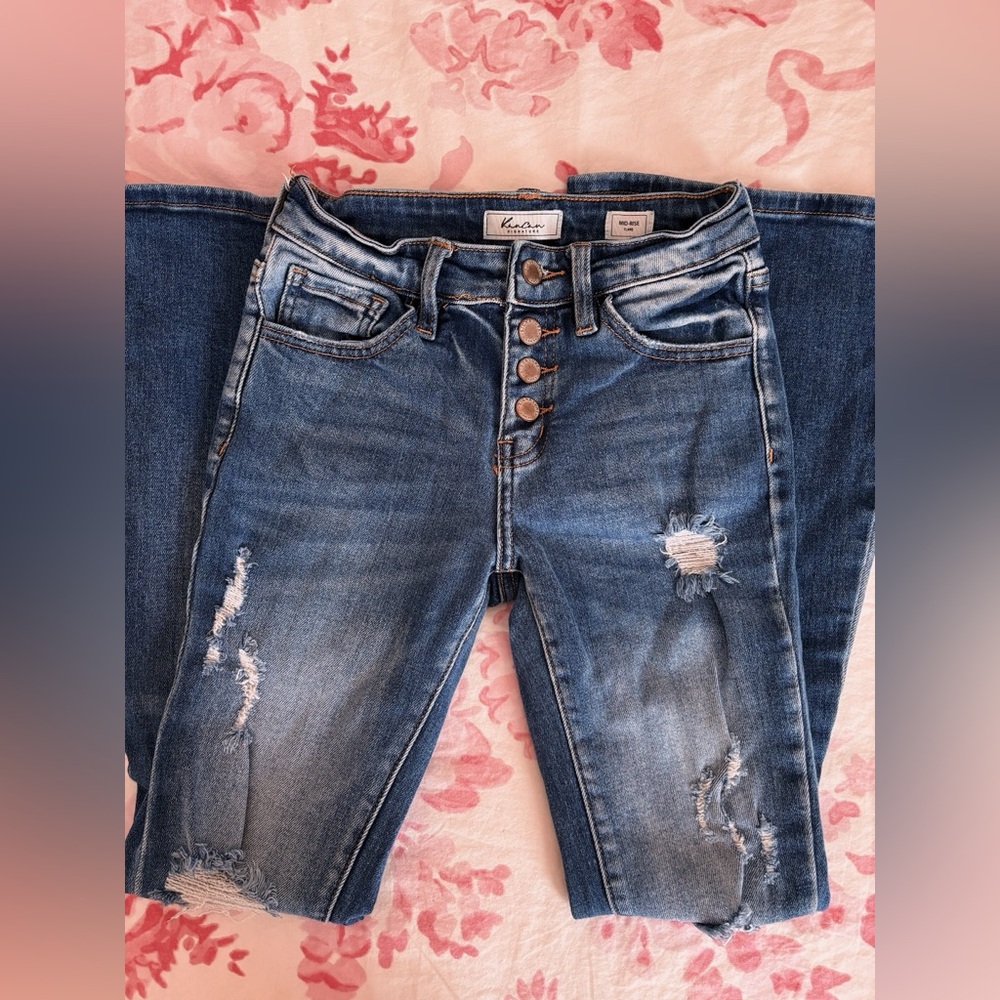 Kan Can Signature Mid-Rise Flare Stretch Jean